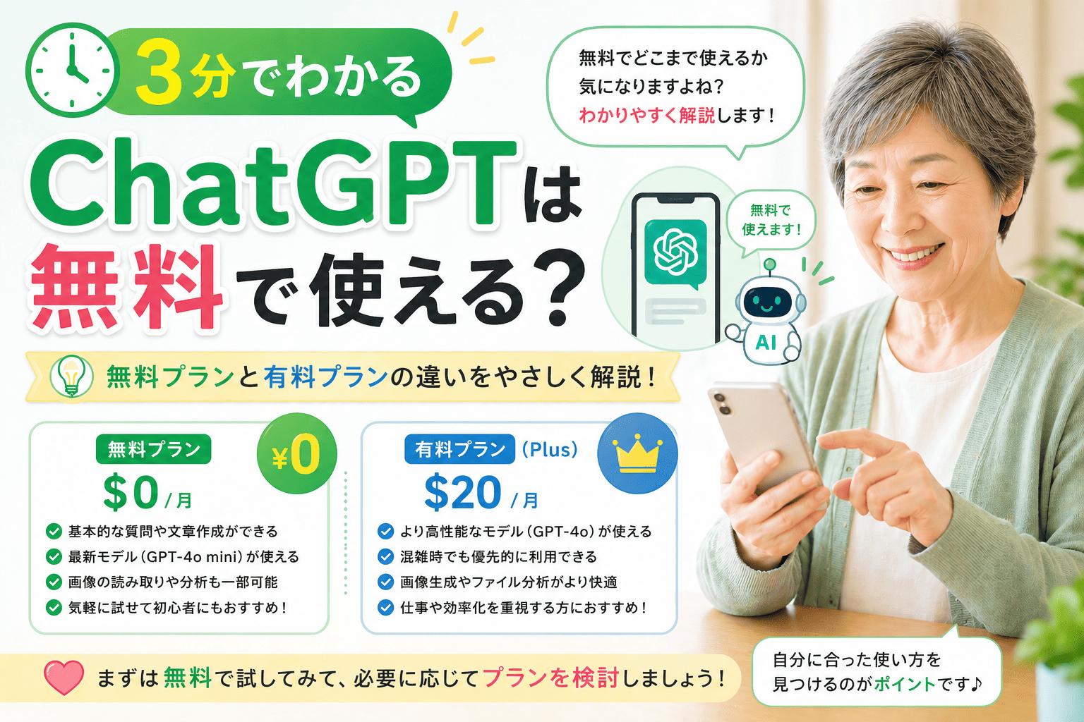 3分でわかる ChatGPTは無料で使える？