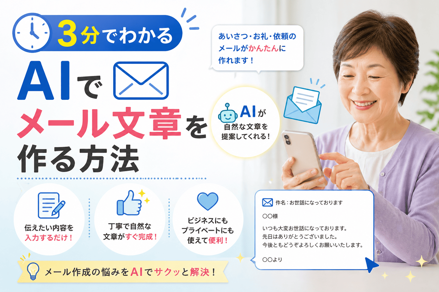 3分でわかる AIでメール文章を作る方法
