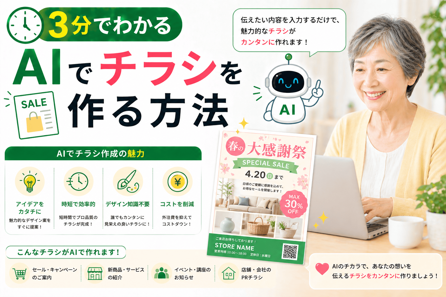 3分でわかる AIでチラシを作る方法