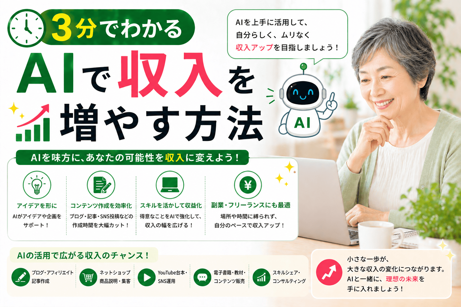 3分でわかる AIで収入を増やす方法