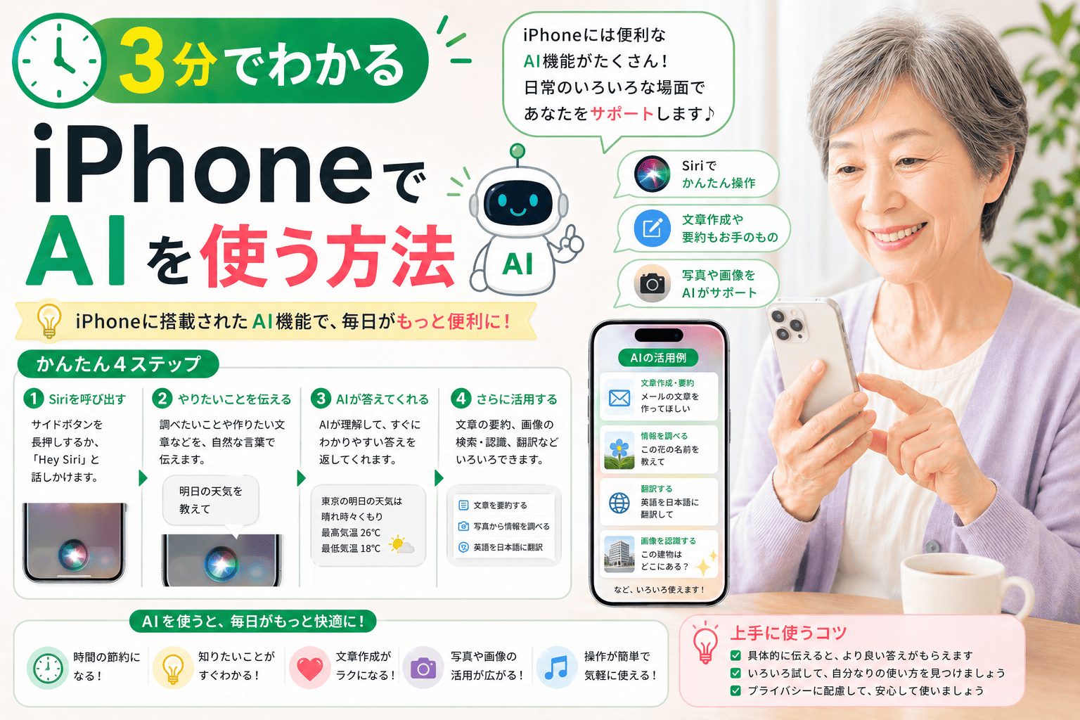3分でわかる iPhoneでAIを使う方法