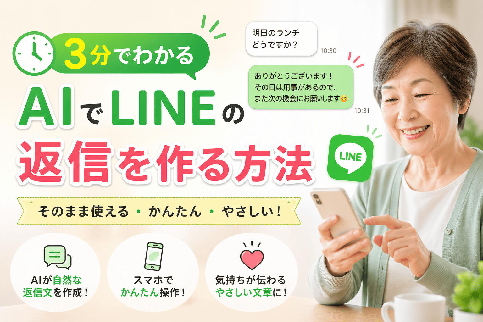 3分でわかる AIでLINEの返信を作る方法