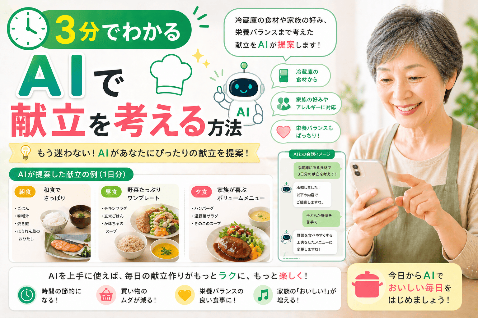 3分でわかる AIで献立を考える方法