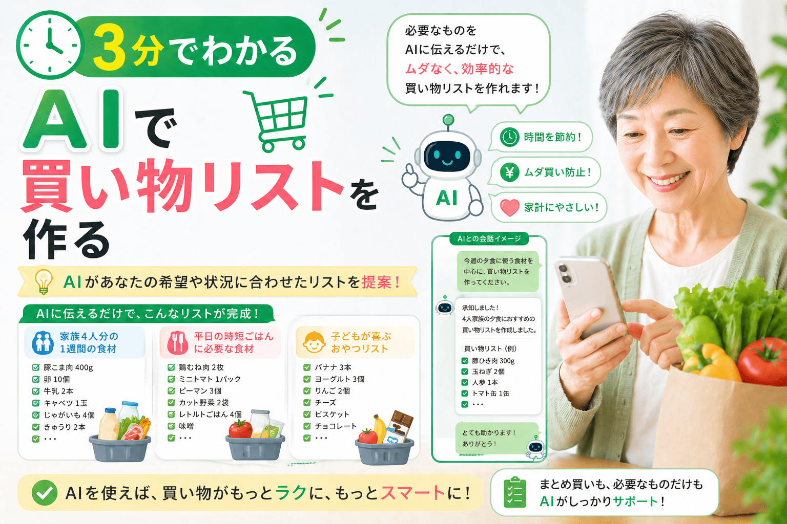 3分でわかる AIで買い物リストを作る