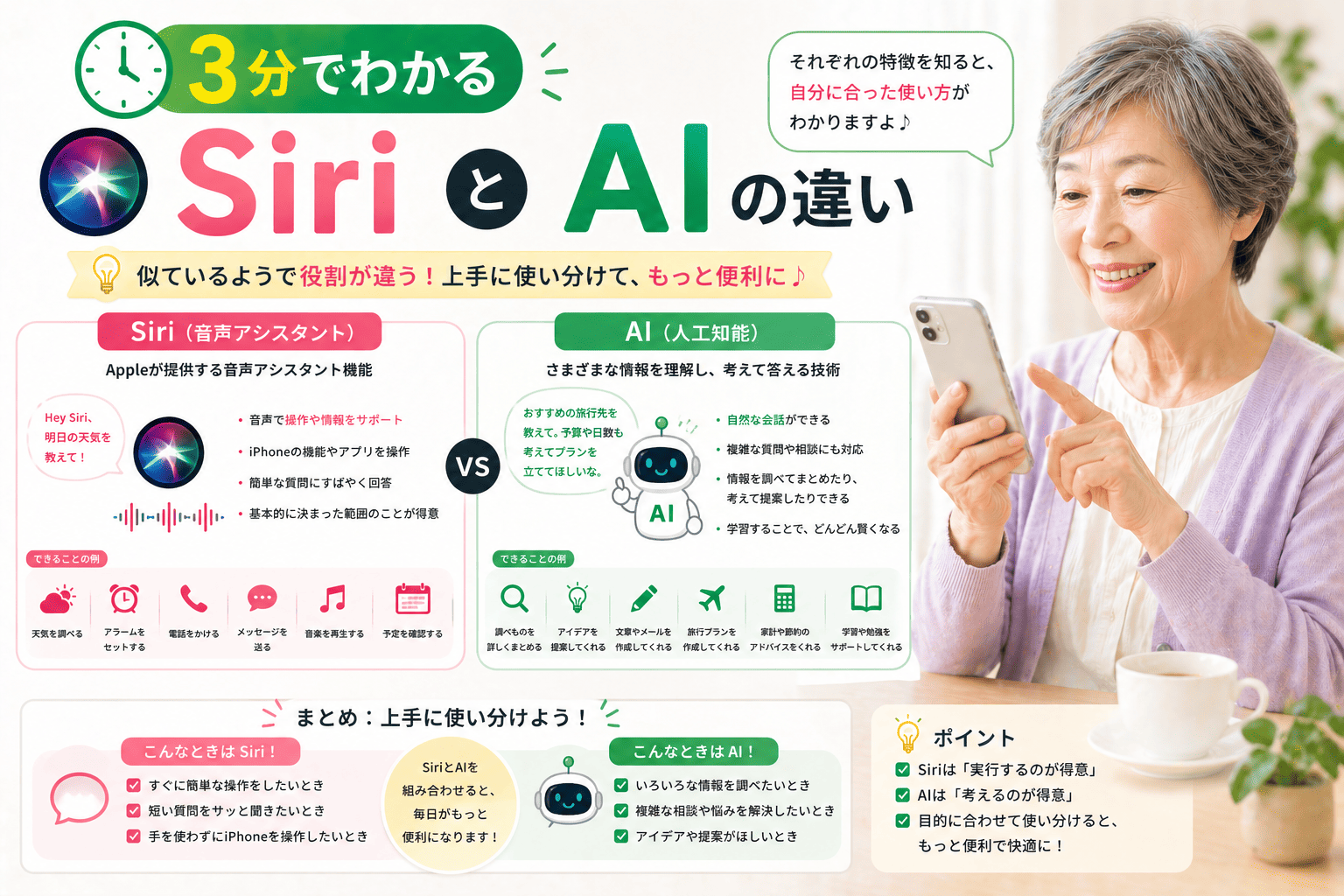 3分でわかる SiriとAIの違い