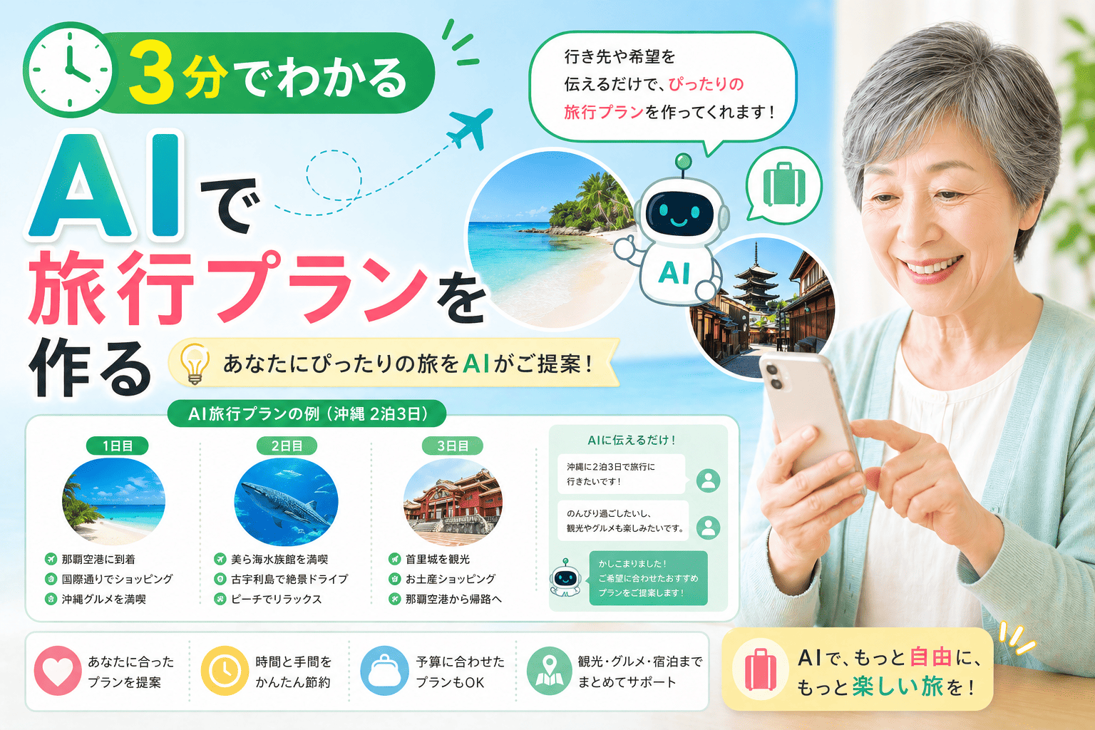 3分でわかる AIで旅行プランを作る