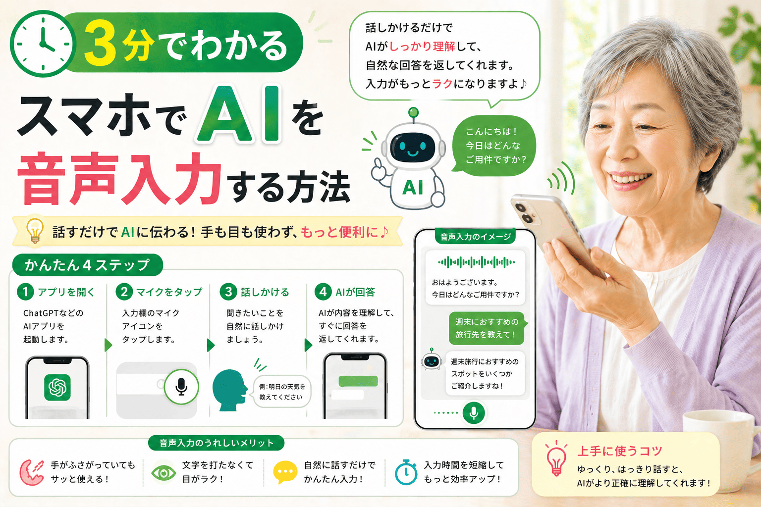 3分でわかる スマホでAIを音声入力する方法
